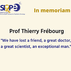 The European paediatric onco-genetics community pays tribute to Professor Thierry Frébourg